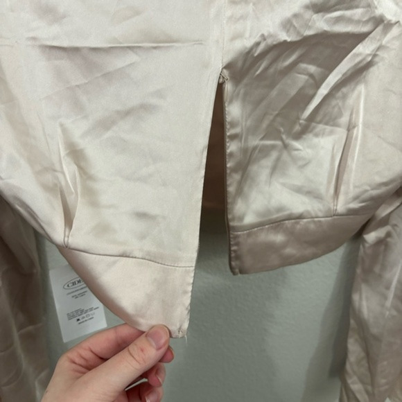 Cider XS Top Collar V-Neck Long Sleeve Wide Sleeve Zipper Back - Picture 10 of 10